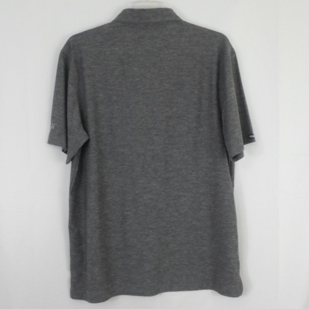 Straight Down Performance Golf Heather Gray Polo … - image 2